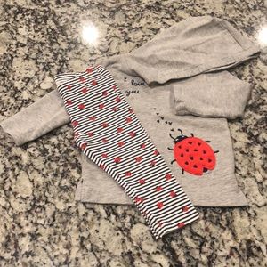 🐞 Carter’s Ladybug Hoodie & Legging Set 18M 🐞